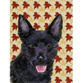 Carolines Treasures Australian Kelpie Fall Leaves Portrait Flag Canvas House Size