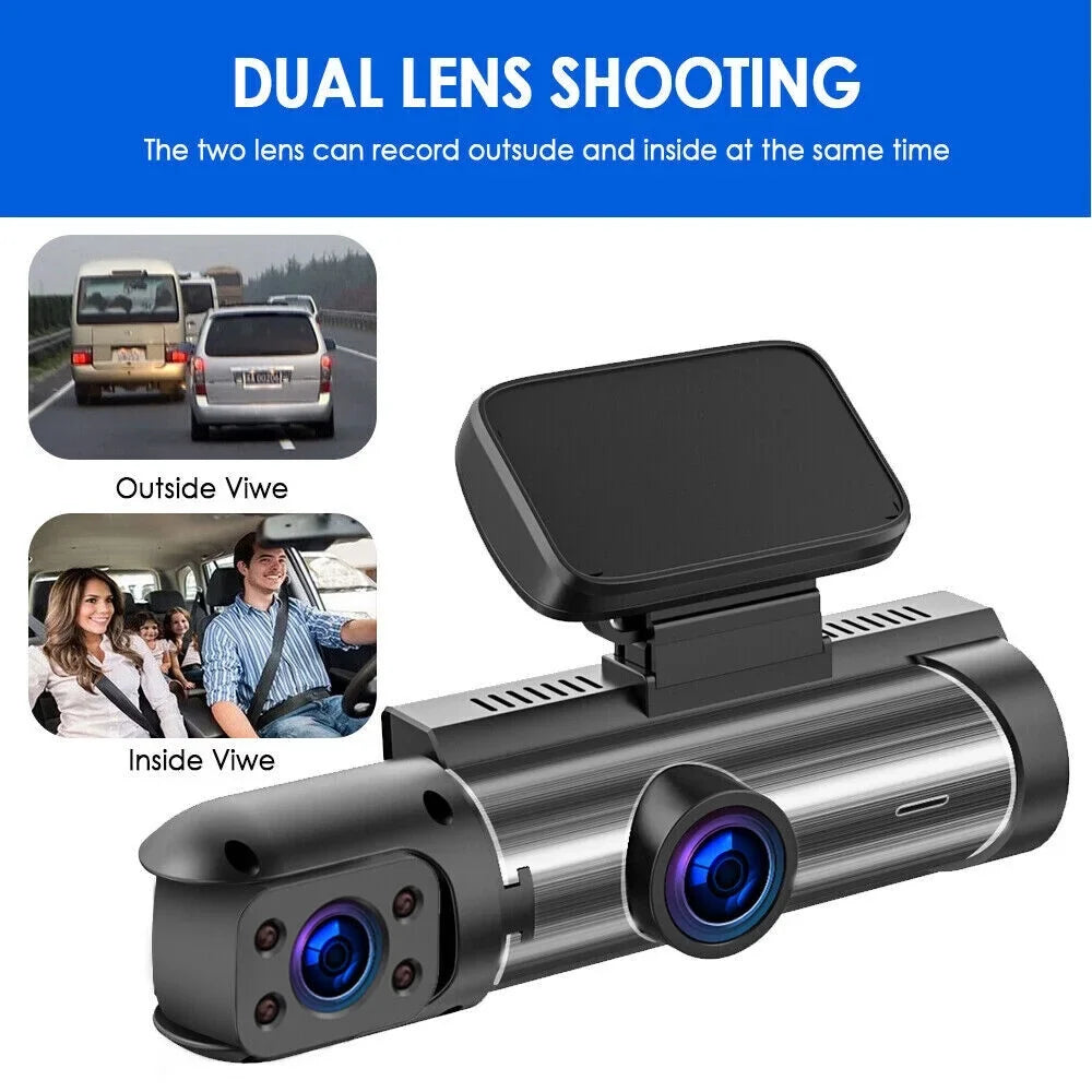Paddsun Car DVR Recorder - 3.16-Inch Night Vision Dual Lens Camera for Enhanced Safety