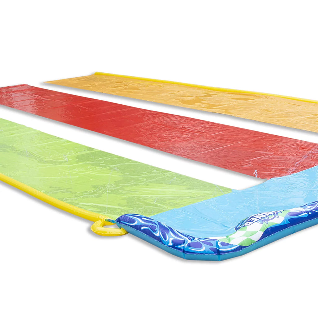 Banzai 16 Feet Triple Tag Racing Fluid Slide - Side-by-Side-by-Side Racing Fun!