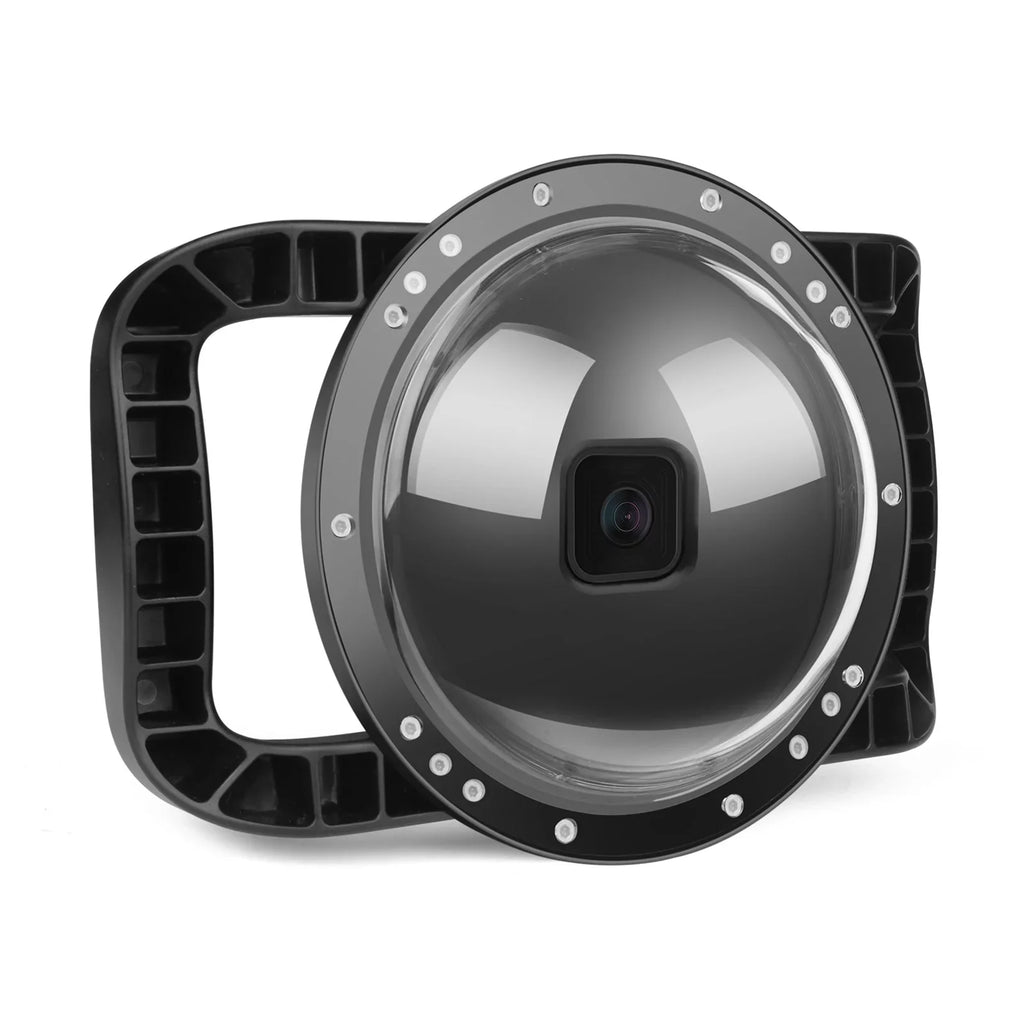 Fluid Dome Port Case for 9 Black and 10SHOOT XTGP559, Dual Handle, 45m Liquid 180° Wide Angle
