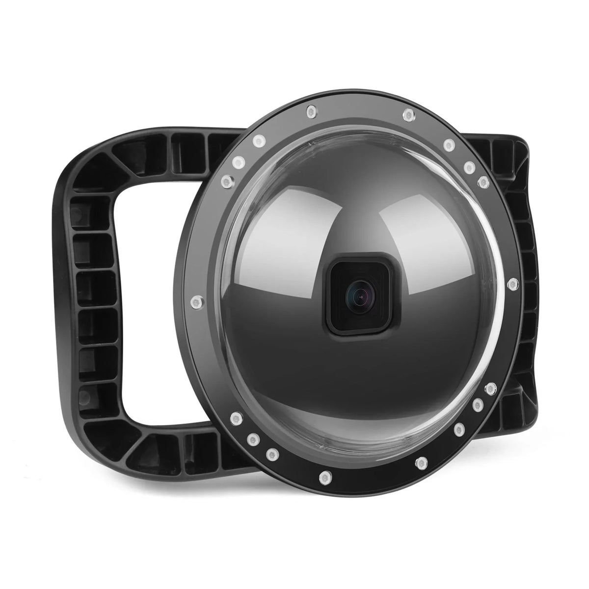 Fluid Dome Port Case for 9 Black and 10SHOOT XTGP559, Dual Handle, 45m Liquid 180° Wide Angle