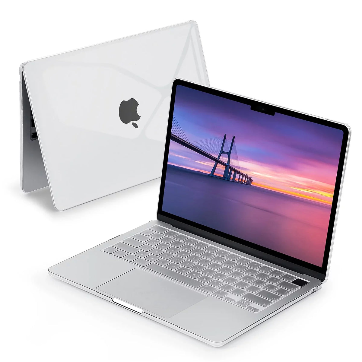 Techprotectus Hard-Shell Mobile pc Sleeve with Keyboard Cover Crystal Clear (TP-CYC-K-MA13M2)