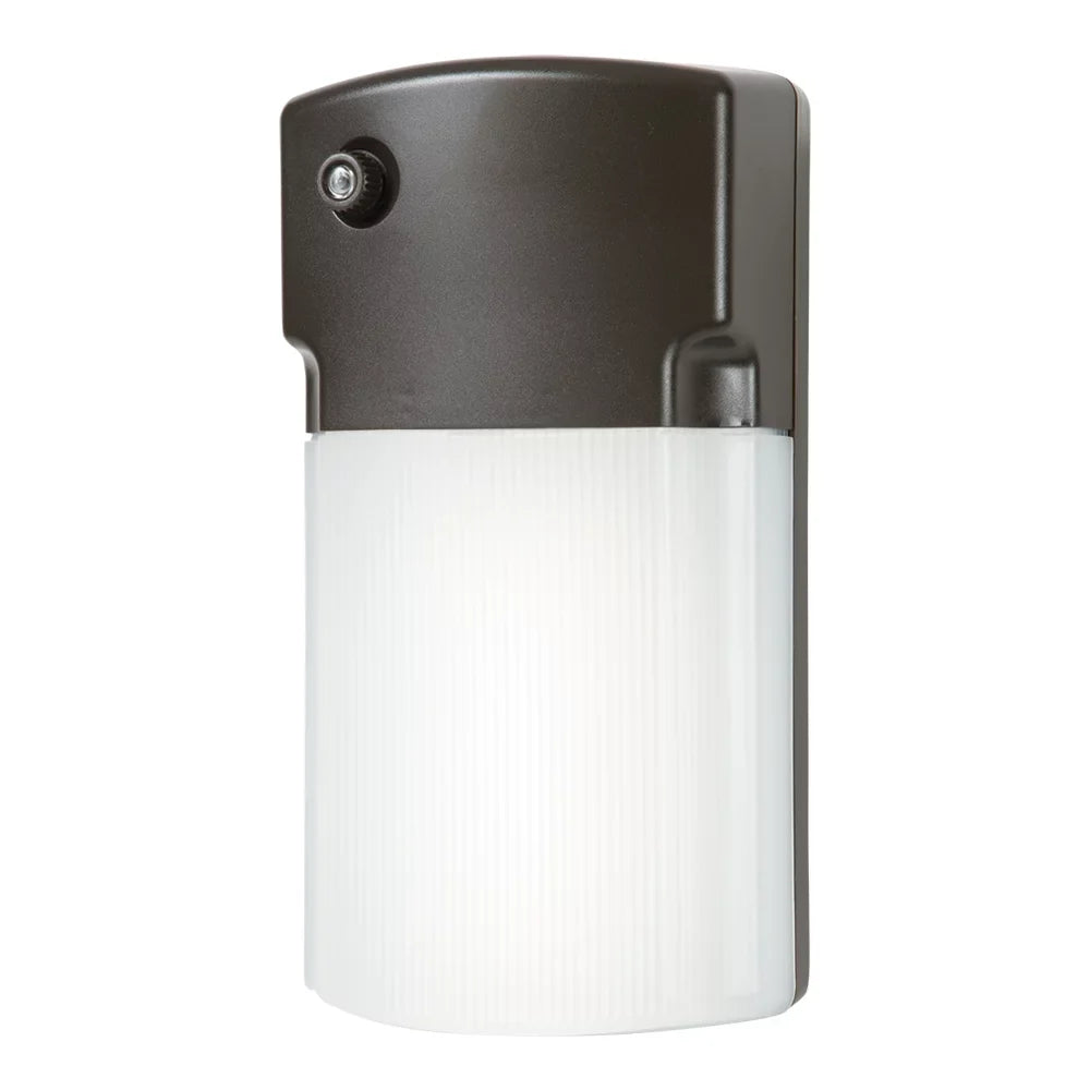HALO Outdoor Bronze Outdoor Integrated LED Wall Pack Light with Dusk to Dawn Photocell Sensor