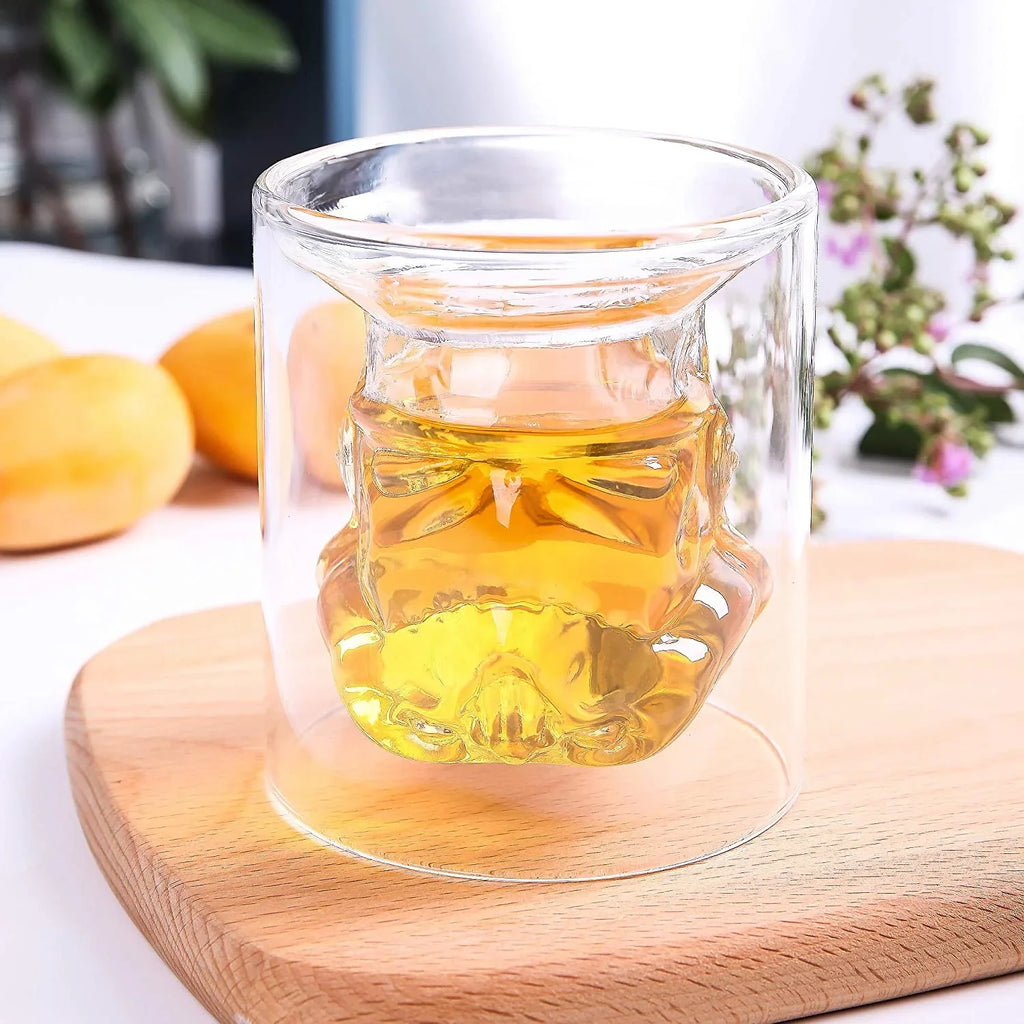 VI AI Double Wall Fluid Glasses, Whiskey Glasses, Cocktail Glasses, Old Fashioned Glass Double Wall Rocks Glasses for Drinking Bourbon, Scotch Whisky, Cocktails, Cognac 150ML