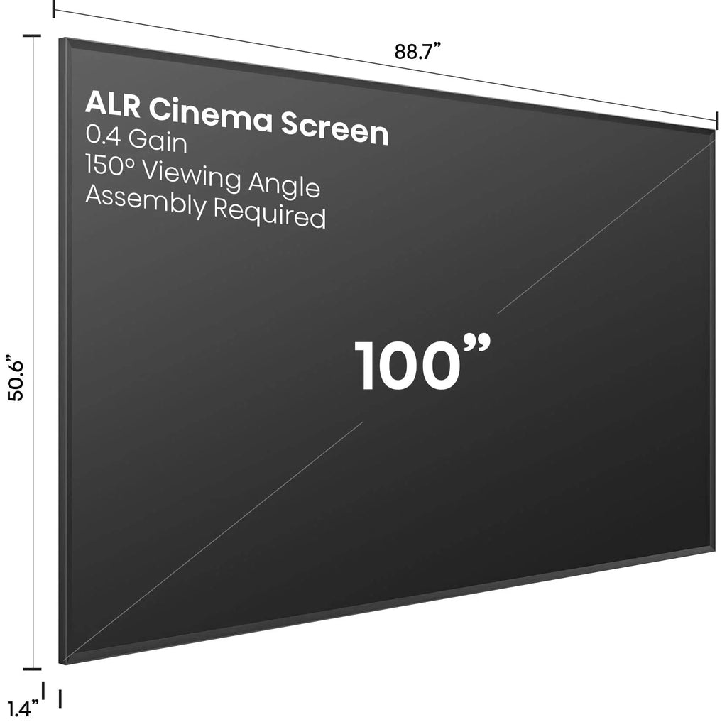 Hisense L9G Series Trichromal Laser TV Bundle w/ 100'' Tv Display ALR Cinema Display Projector & TV Stand (120L9G)