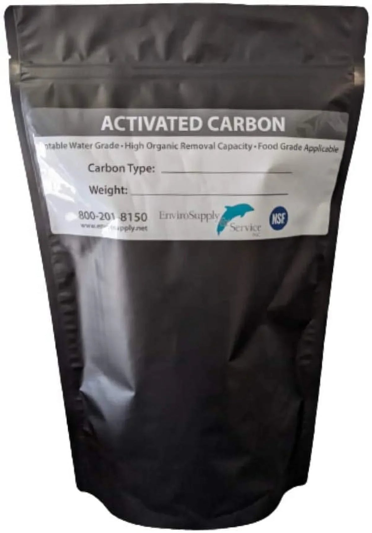 EnviroSupply 12x40 Ultra Pure Prewashed Virgin Coconut Shell Activated Carbon Liquid Filtration, Aquarium Cleaning Charcoal) - Resealable 27.5 Pound Bag