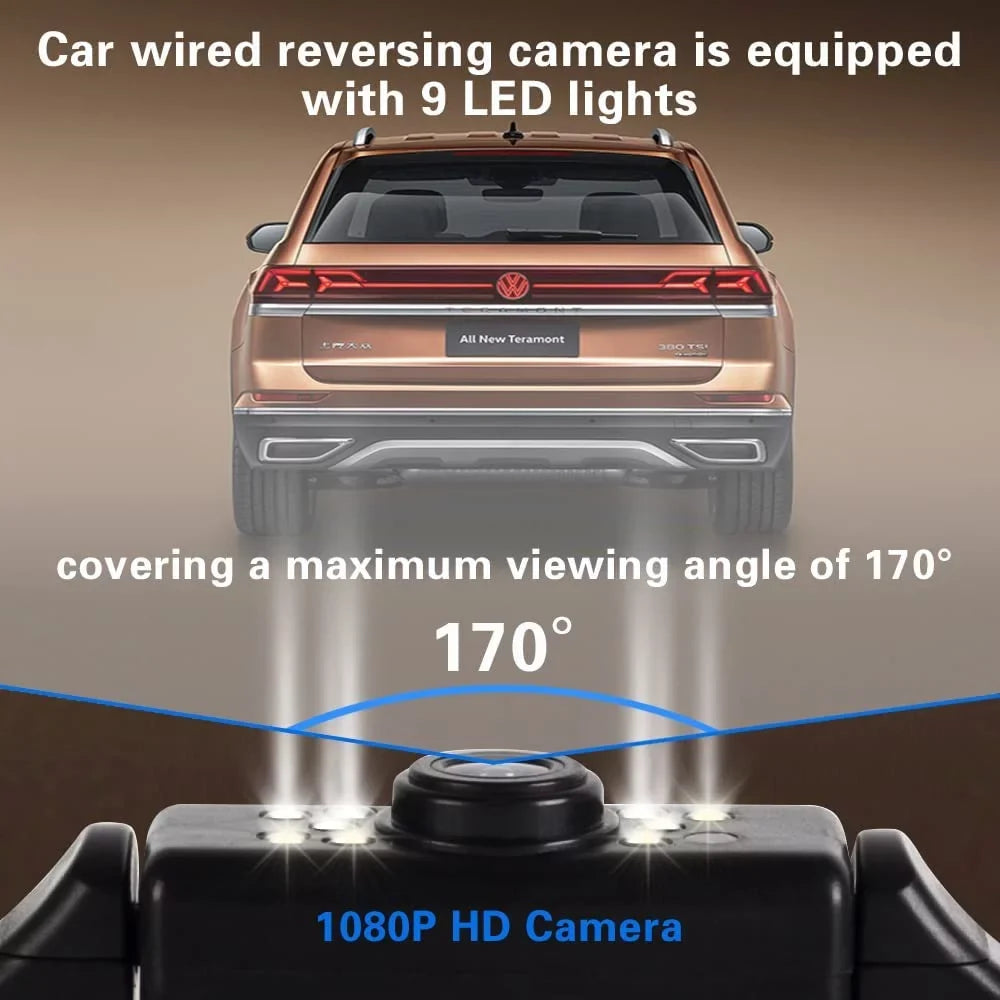 Backup Camera Monitor Kit,Car HD Reverse Camera for Car Truck Pickup SUV Lotorasia