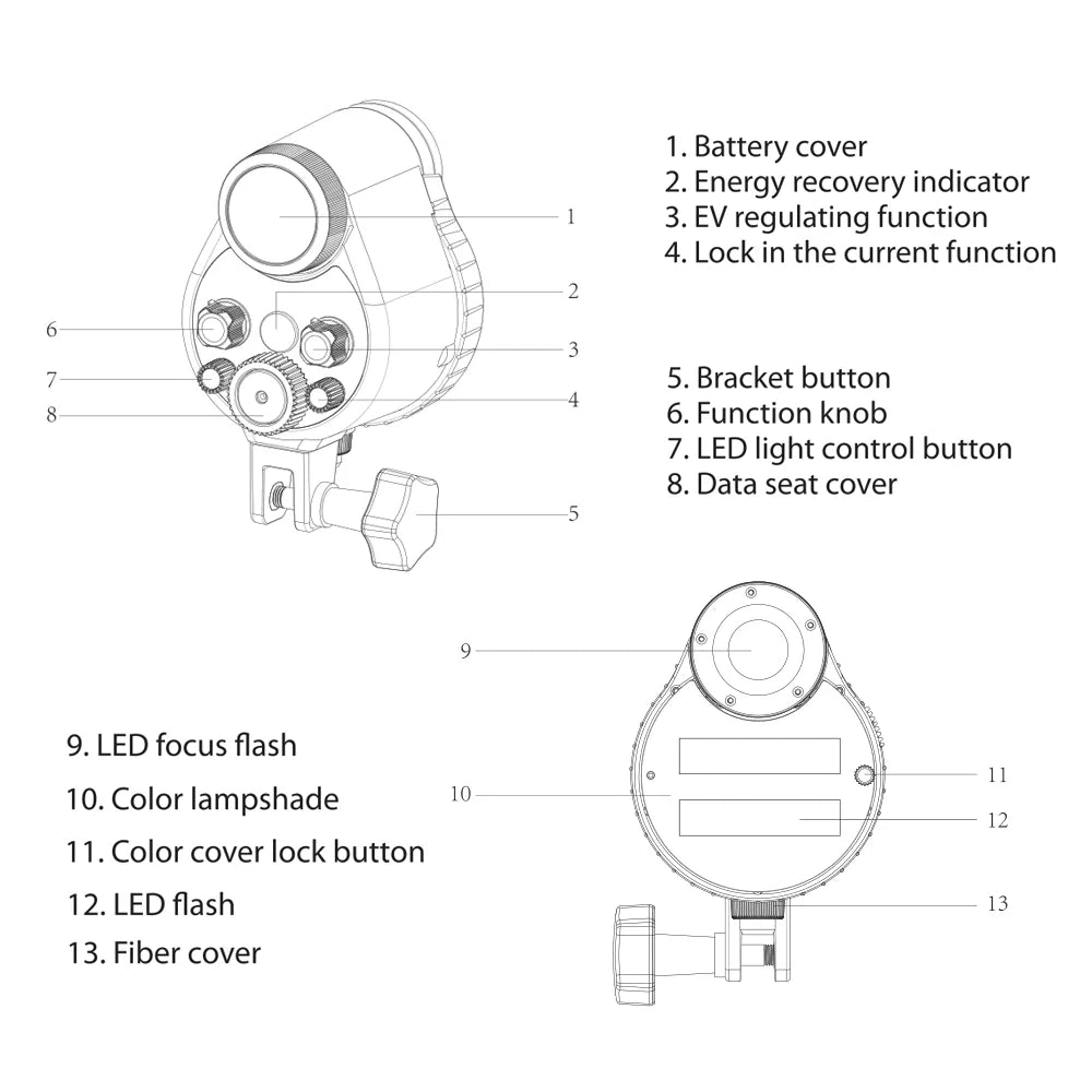 Sea frogs ST-100-Pro Flash Strobe Diving Liquid Max. 100m328ft 5600K with Optic Cable Housing Diving Case for Fluid Photography