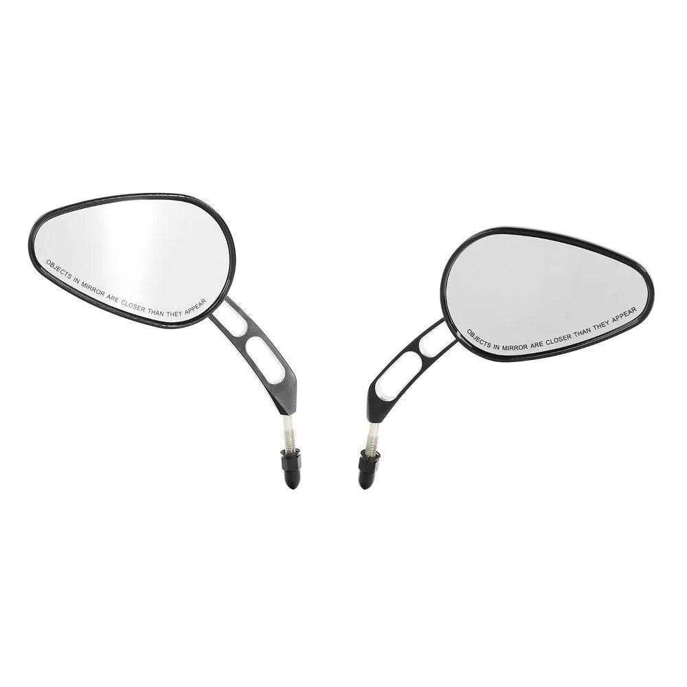 Teledu Black Rear View Mirrors Harley Softail Deluxe FLSTN Fits 2005-2017 Fits 2016 8mm