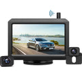 K7 Pro HD Wireless Backup Camera Kit with Dual Camera, 5″ TFT-LCD HD Monitor and Liquid Rear View Camera for Car, SUV, Van, Mini RV, Pickup