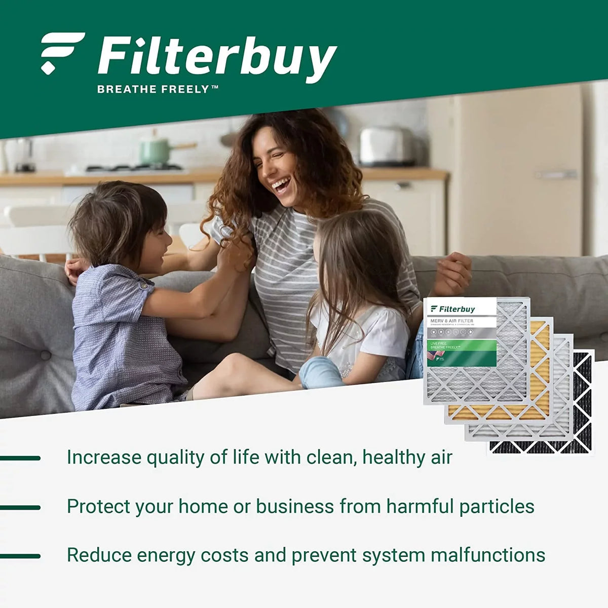 Filterbuy 20x21x5 MERV 11 Pleated HVAC AC Furnace Air Filters for Lennox X8790 / PCO14-23 (1-Pack)