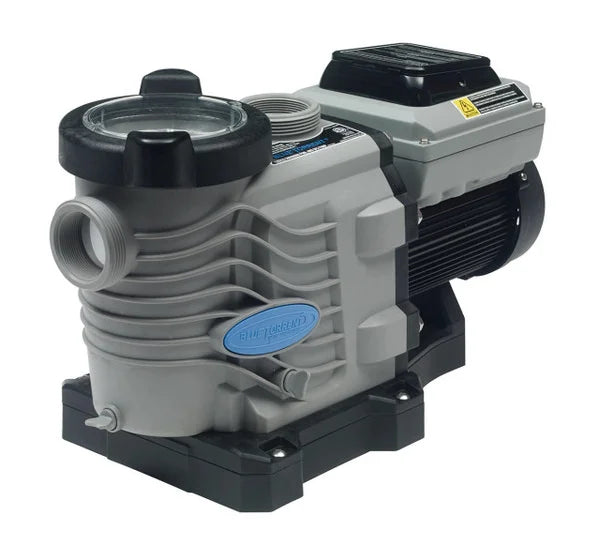 Blue Torrent 3 Variable Speed Swimming Pool Pump with 2" Unions, Adjustable Stand for Retrofit 3yr Warranty