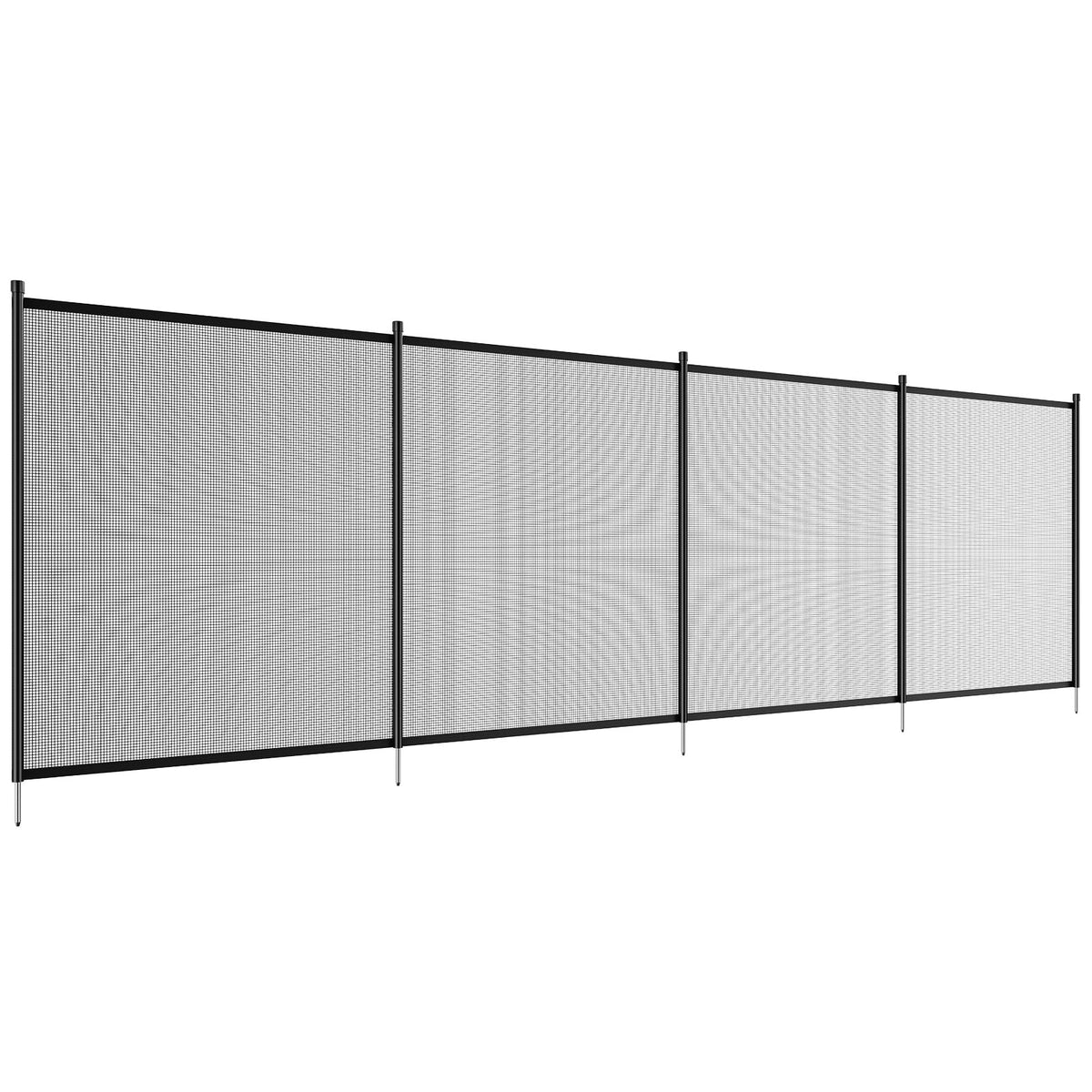 SKYSHALO 4 x 12 ft Pool Fence Detachable Pool Fence for Outdoor Underground Swimming Pools