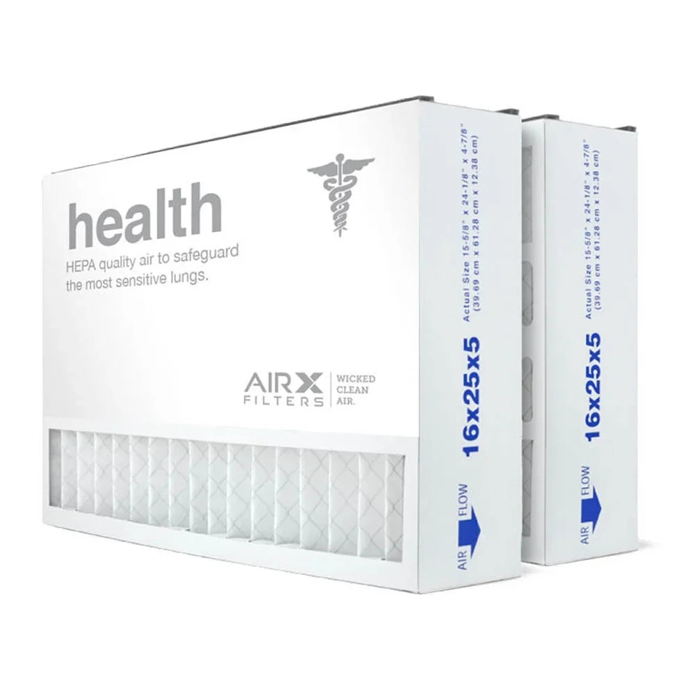 AIRx Filters 16x25x5 MERV 13 HVAC AC Furnace Air Filter Replacement for Air Bear Trion 229990-105, Health 2-Pack, Made in the USA