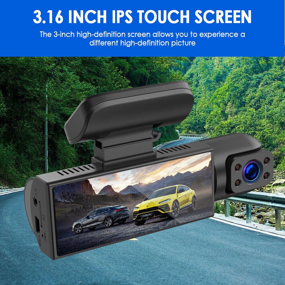 Paddsun Car DVR Recorder - 3.16-Inch Night Vision Dual Lens Camera for Enhanced Safety