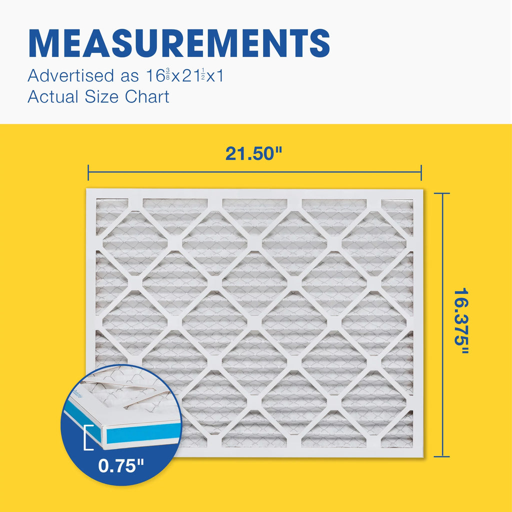 Aerostar 16 3/8 x 21 1/2 x 1 MERV 11 Pleated Air Filter, AC Furnace Air Filter, 4 Pack