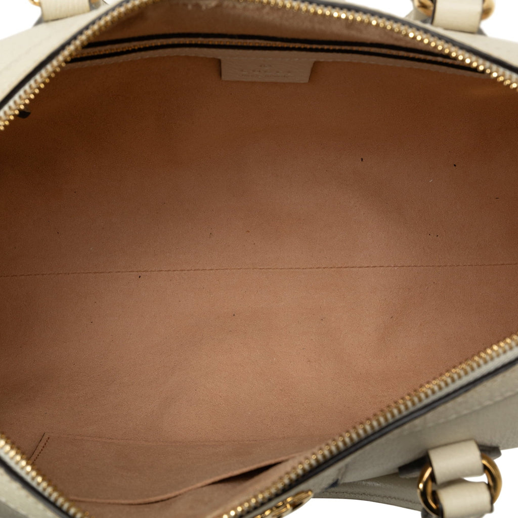 Pre-Owned Authenticated Gucci Ophidia Satchel Calf Leather White Unisex (Good)