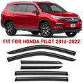 Voron Glass Tape-on Extra Sturdy Rain Guards for Honda Pilot 2016-2022, Window Deflectors, Vent Window Visors, 6 Pieces - 100488
