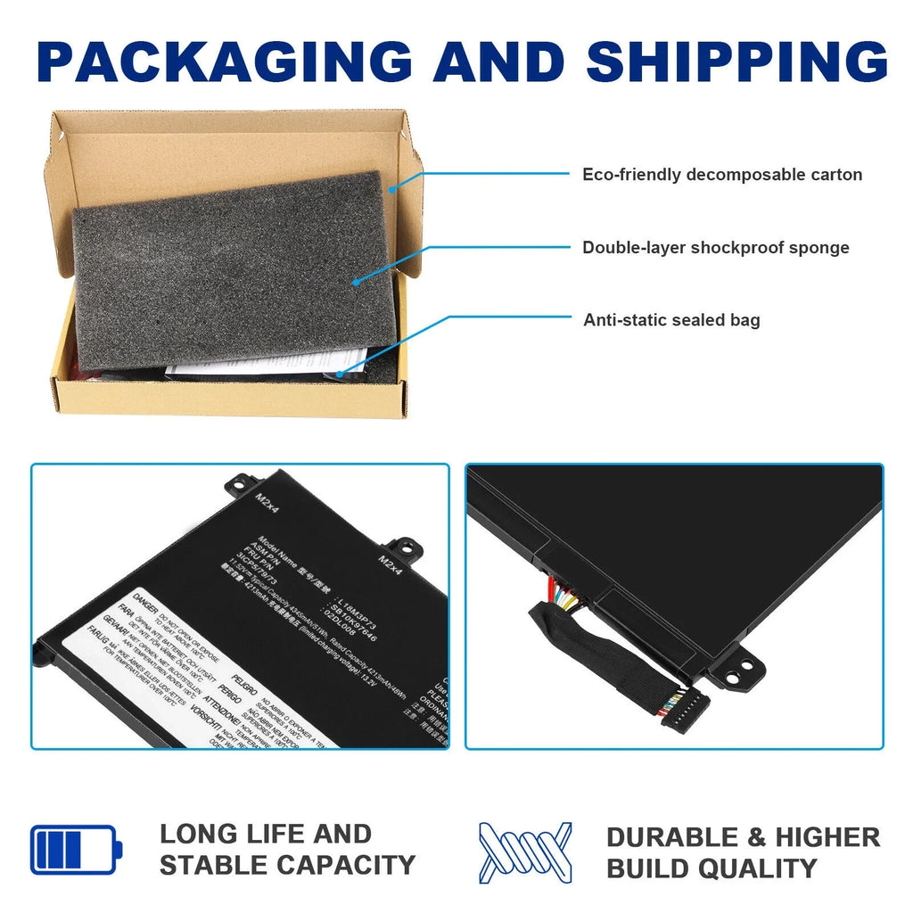 For Battery ThinkPad P43s T490 T495 T14 L18M3P73 L18M3P74 02DL007