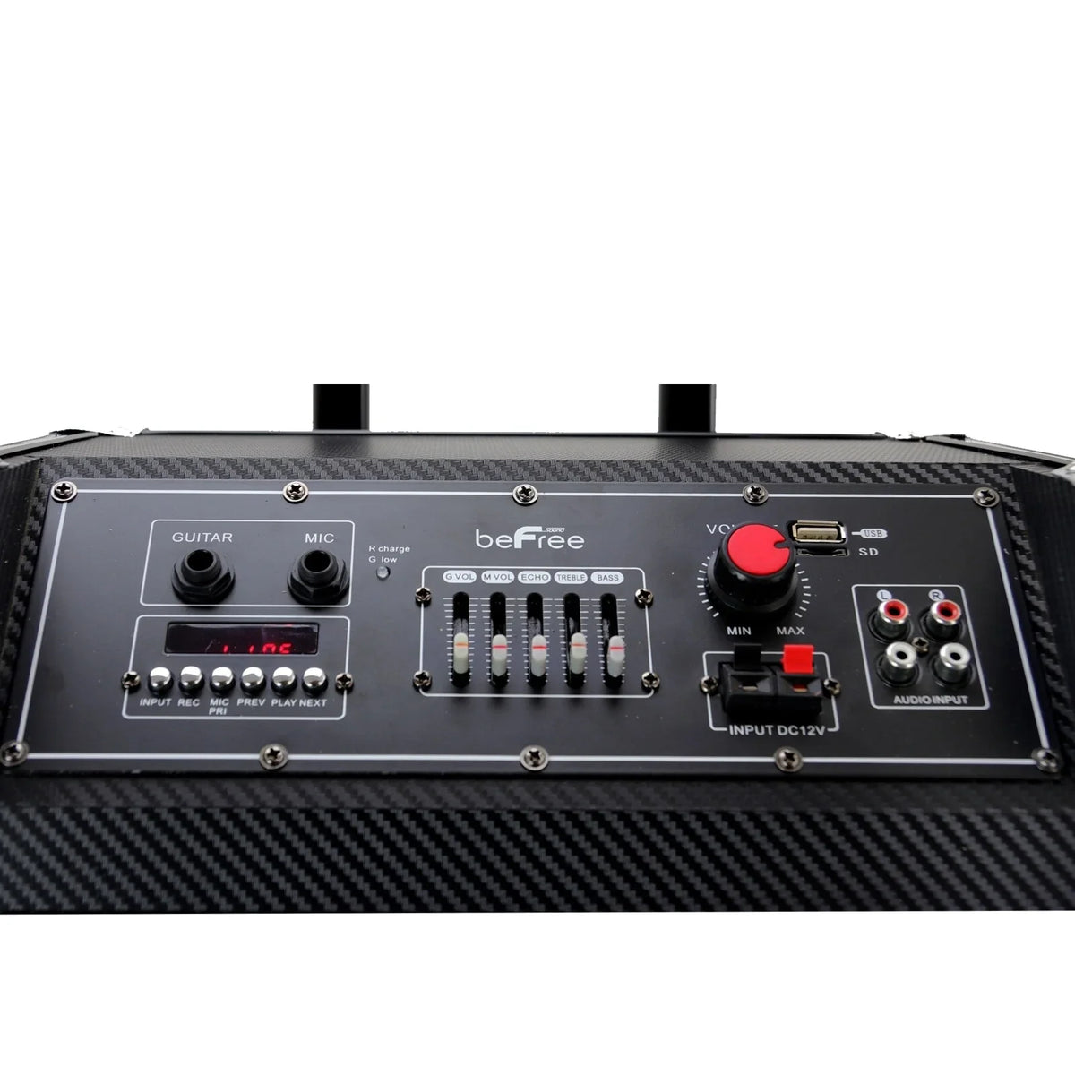 beFree Sound 10" Easy Transport Pro Bluetooth PA Speaker w/ Microphone