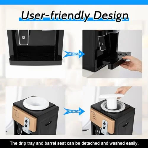 Countertop Hot and Cold Fluid Cooler Dispenser 5/3 Gallon Fluid Dispenser for Home Office Use 110V