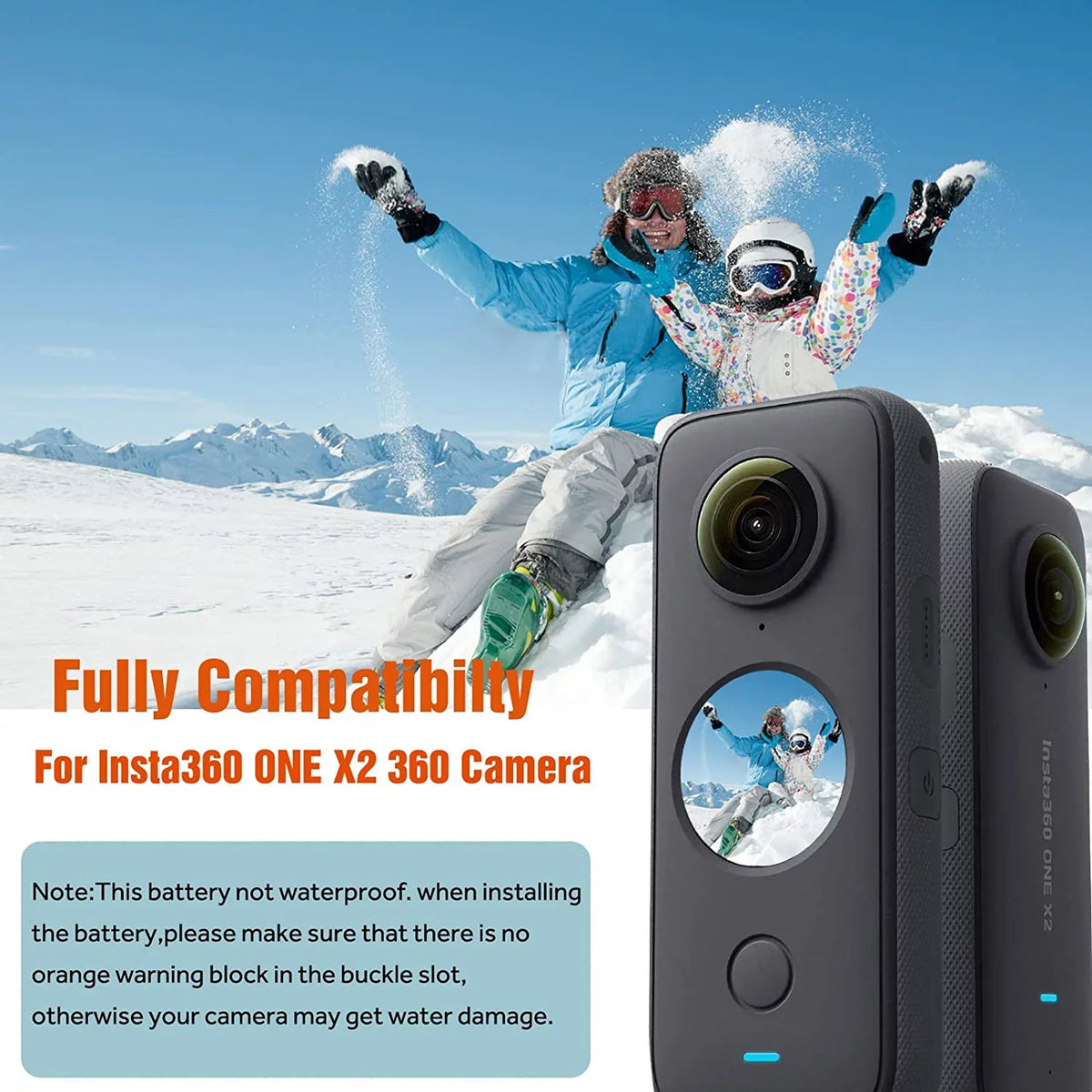 Insta360 ONE X2 Replacement Batteries 2-Pack and 3-Channel USB Charger Compatible with Insta360 ONE X2 360 Camera(Not Fluid