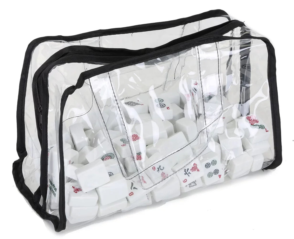 Mah Jongg Direct Black & Silver MJ Designer Logo Soft Replacement Case, includes two matching wraps and a bonus bag, (Replacement Soft Case Only - tiles, trays, racks and pushers not included)