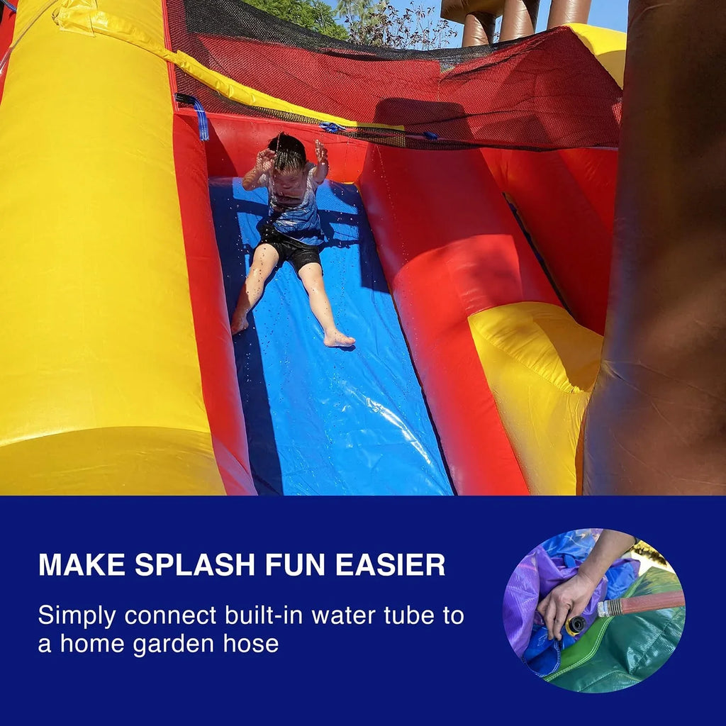 JumpOrange Pirate Ship Commercial Grade Bounce House Fluid Slide for Kids and Adults (with Blower)