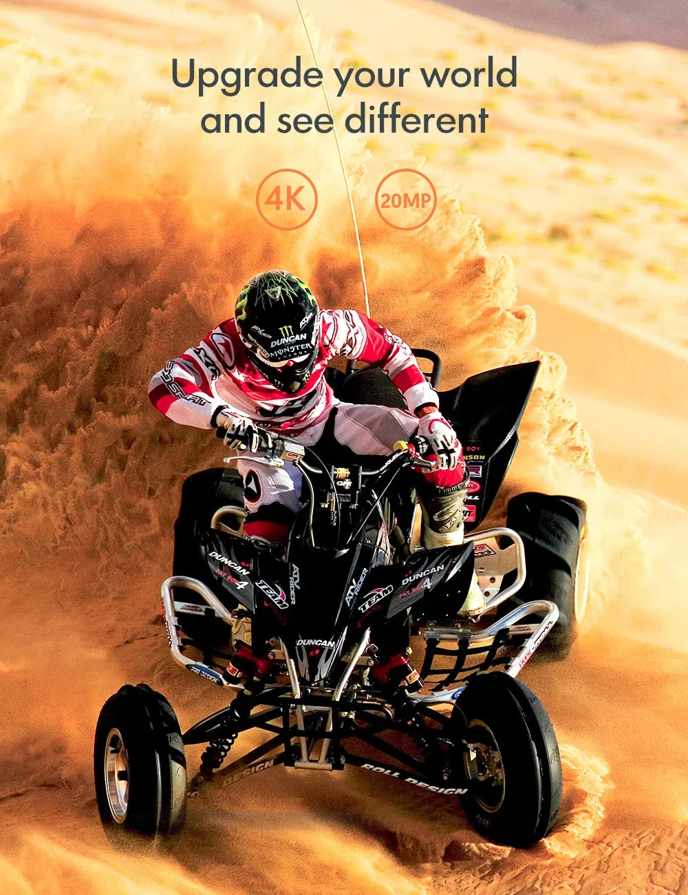 Apeman A87 Action Camera, UHD 4K/60fps 20MP Display WiFi Liquid Camcorder for Motorbike and Skateboard Camera