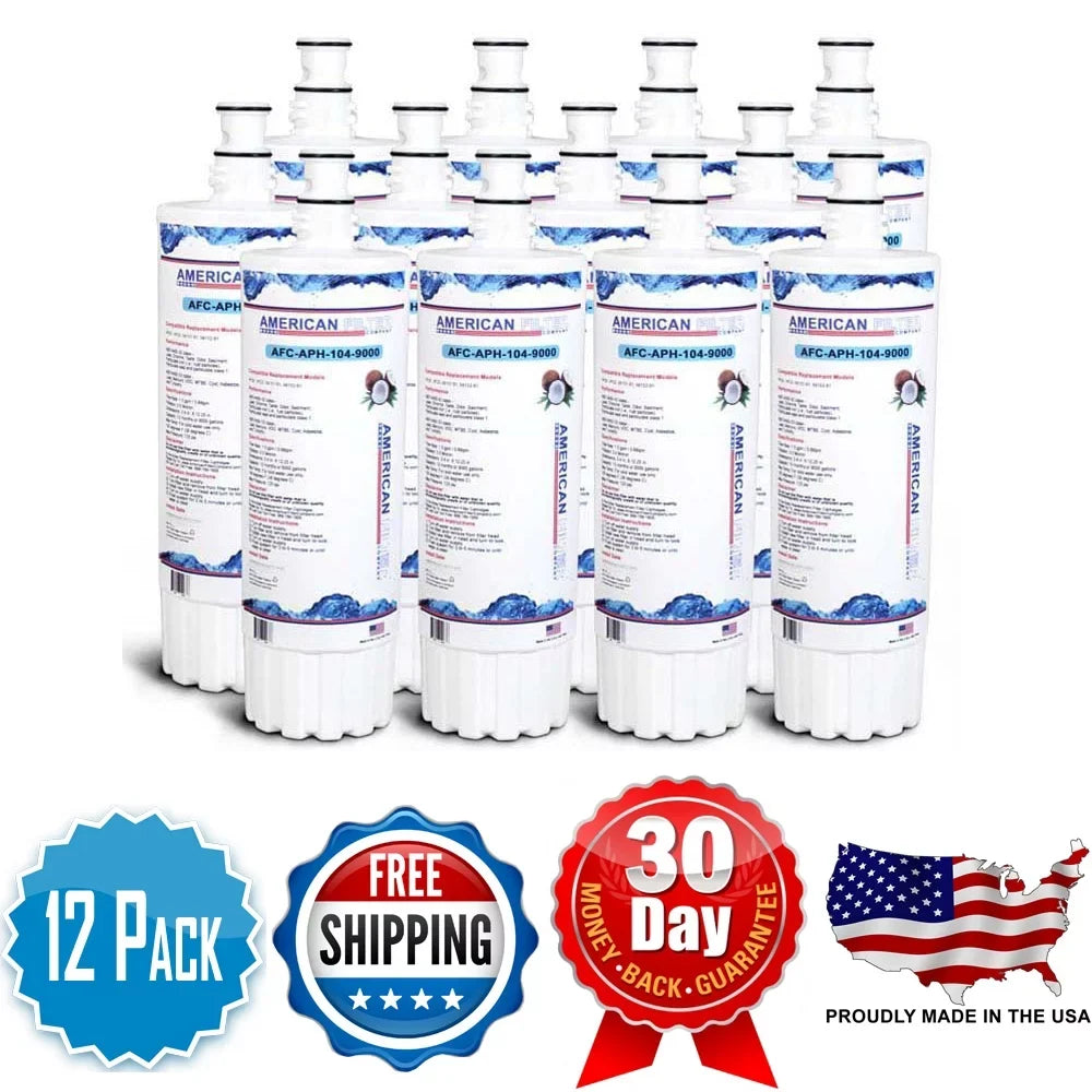 AFC Brand , Fluid Filters , Model # AFC-APH-104-9000S , Compatible with 3M® AquaPure® HF20MS - 12 Filters - Made in U.S.A.