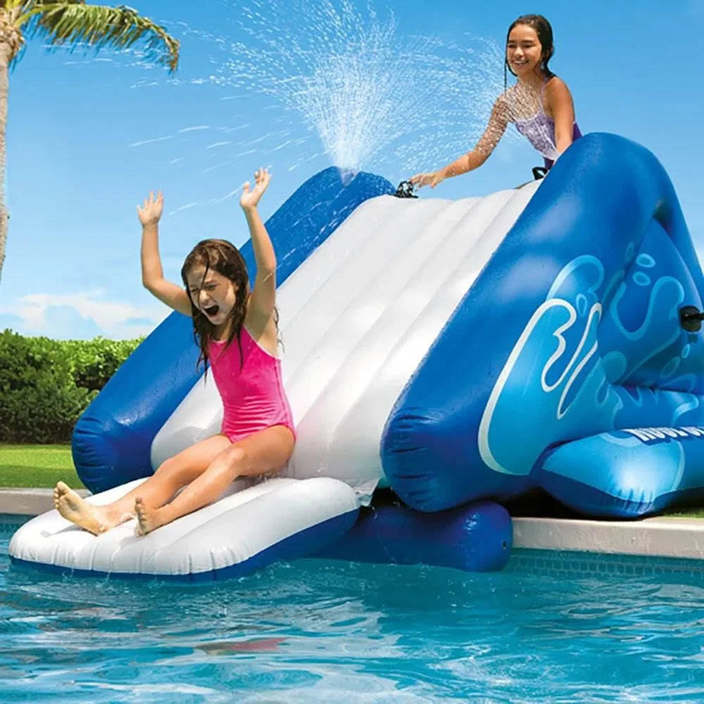 Intex Kool Splash Inflatable Play Center Fluid Slide | (Open Box) (2 Pack)