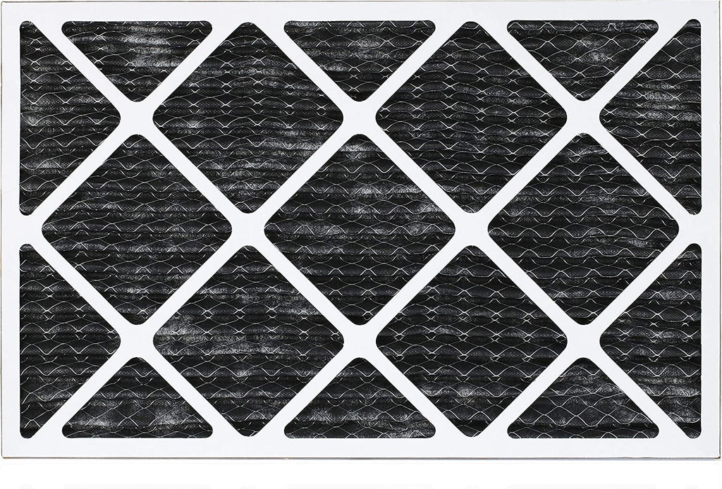 Filterbuy 24x30x1 MERV 8 Odor Eliminator Pleated HVAC AC Furnace Air Filters with Activated Carbon (4-Pack)