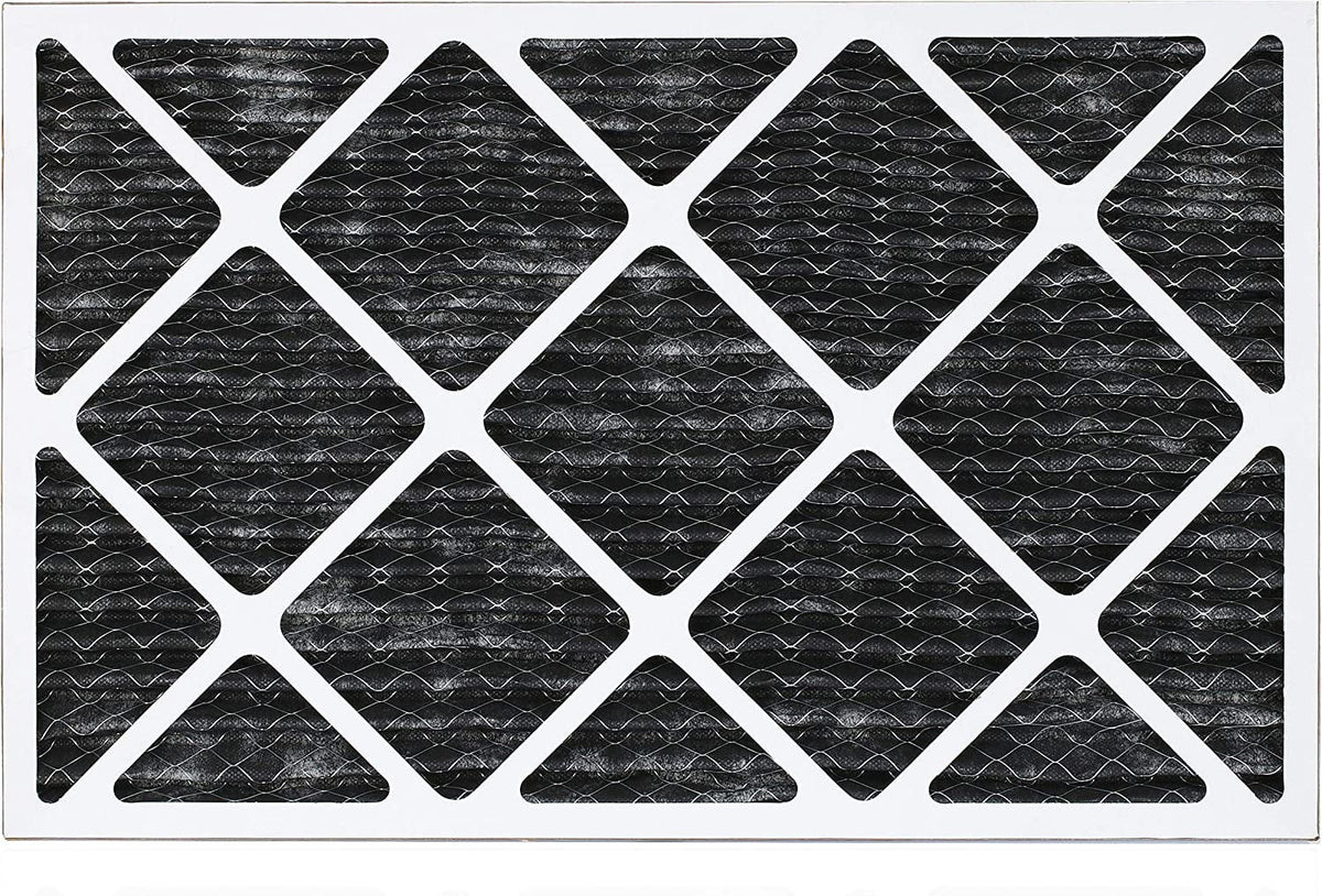 Filterbuy 24x30x1 MERV 8 Odor Eliminator Pleated HVAC AC Furnace Air Filters with Activated Carbon (4-Pack)