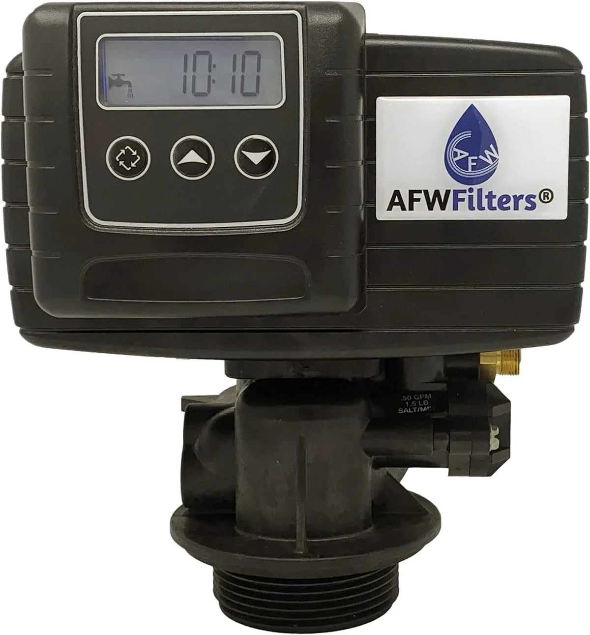 AFWFilters 2 cubic Foot 64k Whole Home Fluid Softener with High Capacity Resin, 1" Stainless Steel FNPT Connection, and Blue Tanks