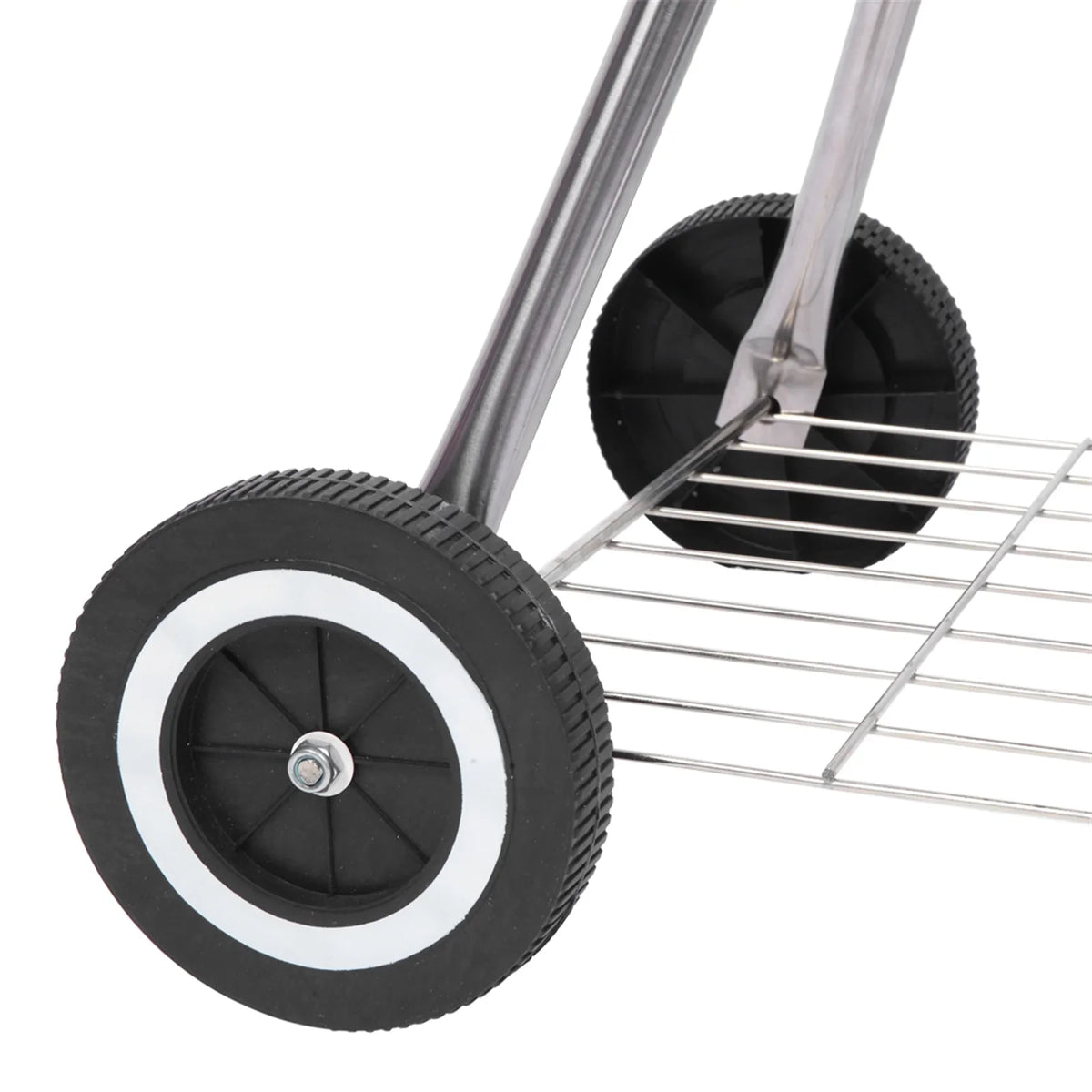 Charcoal Grill on Wheels, Outdoor Camping Grill with 18 inch Cooking Area, Steel BBQ Grill w/ Storage Grate