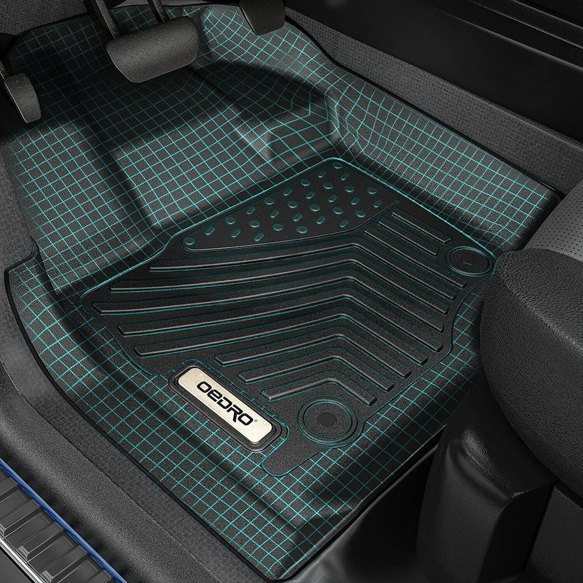 Ledkingdomus Floor Mats for 2019-2024 Subaru Forester 3D TPE Rubber Front & 2nd Seat 2 Row Liner Set All-weather