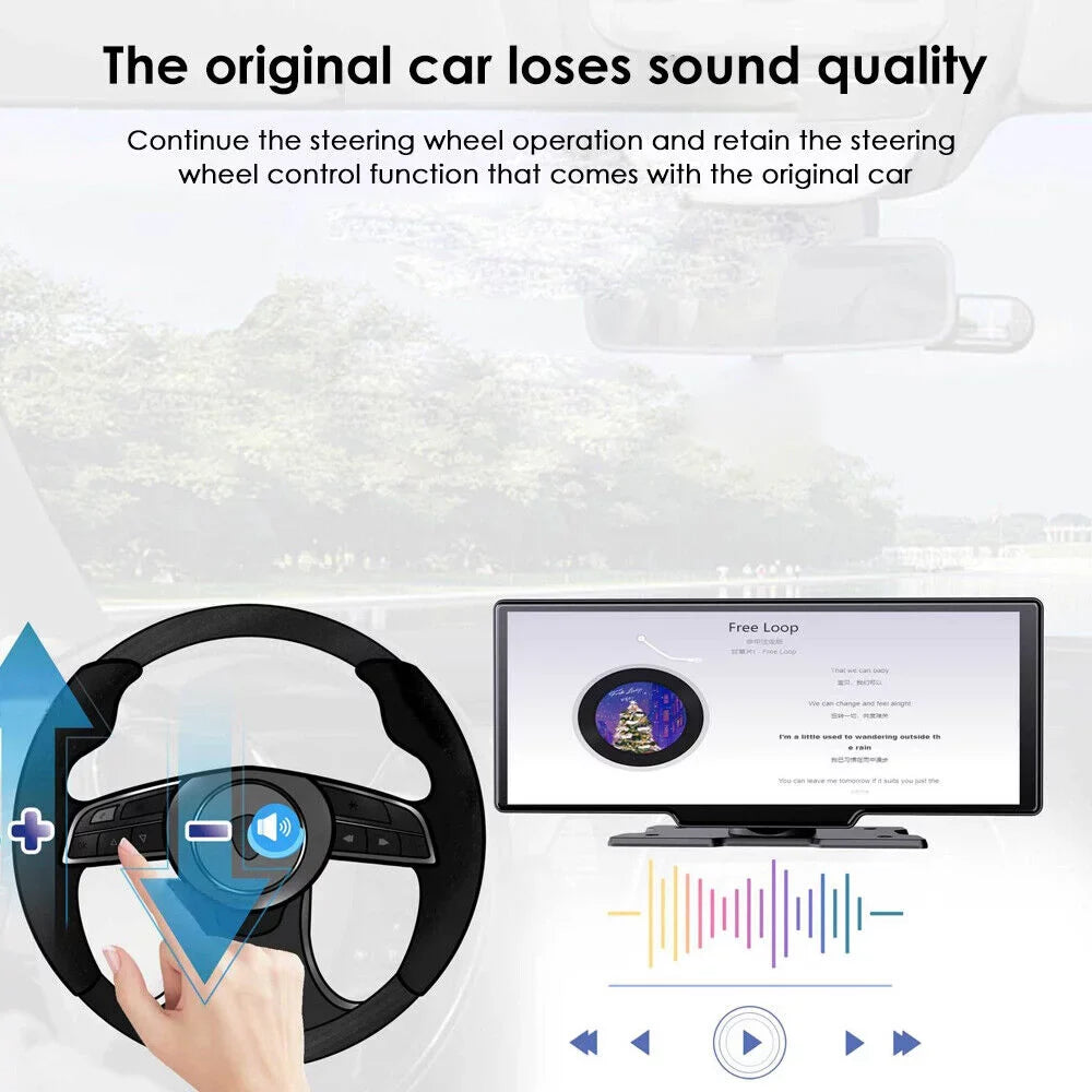 Jahy2Tech 2K Wireless 10.26'' Touch Display Dual Channel Wifi Car DVR Dash Camera Android Auto ".