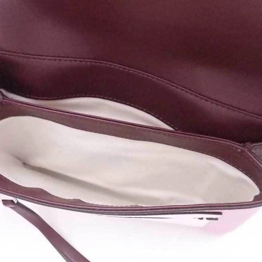 Pre-Owned Givenchy GIVENCHY Crossbody Shoulder Bag Duet Leather Bordeaux x Pink White Women's (Good)
