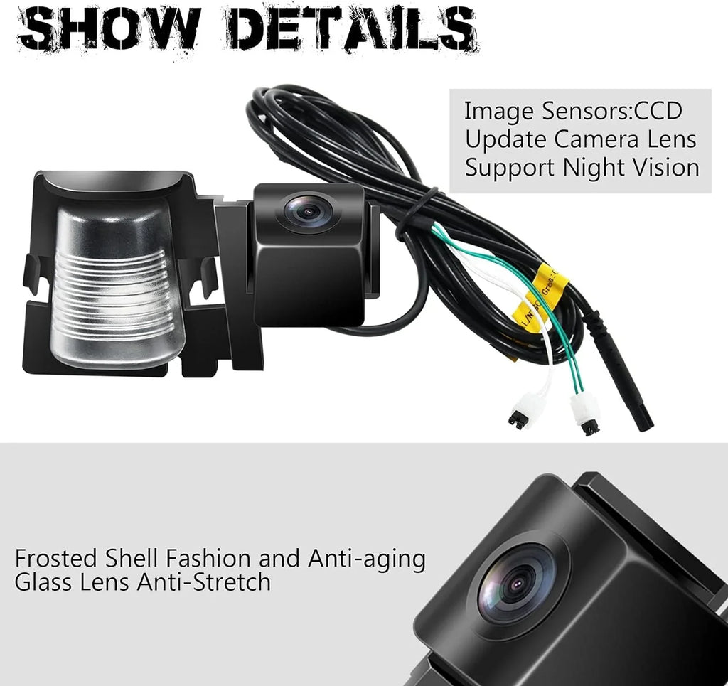 RED WOLF Aftermarket Backup Camera for Jeep Wrangler JK 2007-2018 Mouting on License Plate Bracket Reverse Rear View Parking Camera 170° Wide Vision Liquid