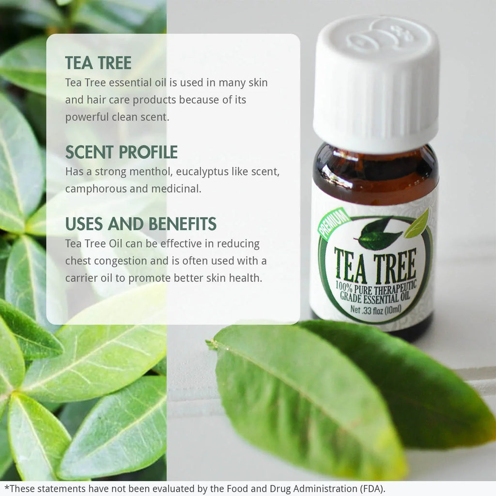 Healing Solutions - Tea Tree Oil (60ml) 100% Pure, Best Therapeutic Grade Essential Oil - 60ml/2oz