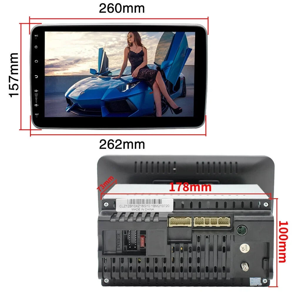 Jahy2Tech 10 Inch On-Board Android 9.1 GPS Wifi Dual Din Touch Display Player Navigation