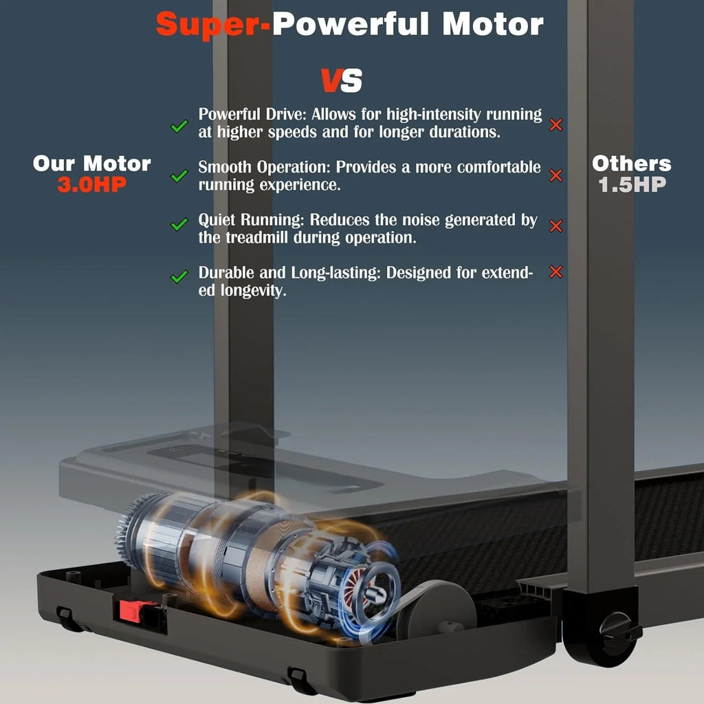 Walking Pad Treadmill, Under Desk Treadmill, Stable and Tough 300 Lb Capacity Treadmills for Home Small, Installation-Free with Remote Control