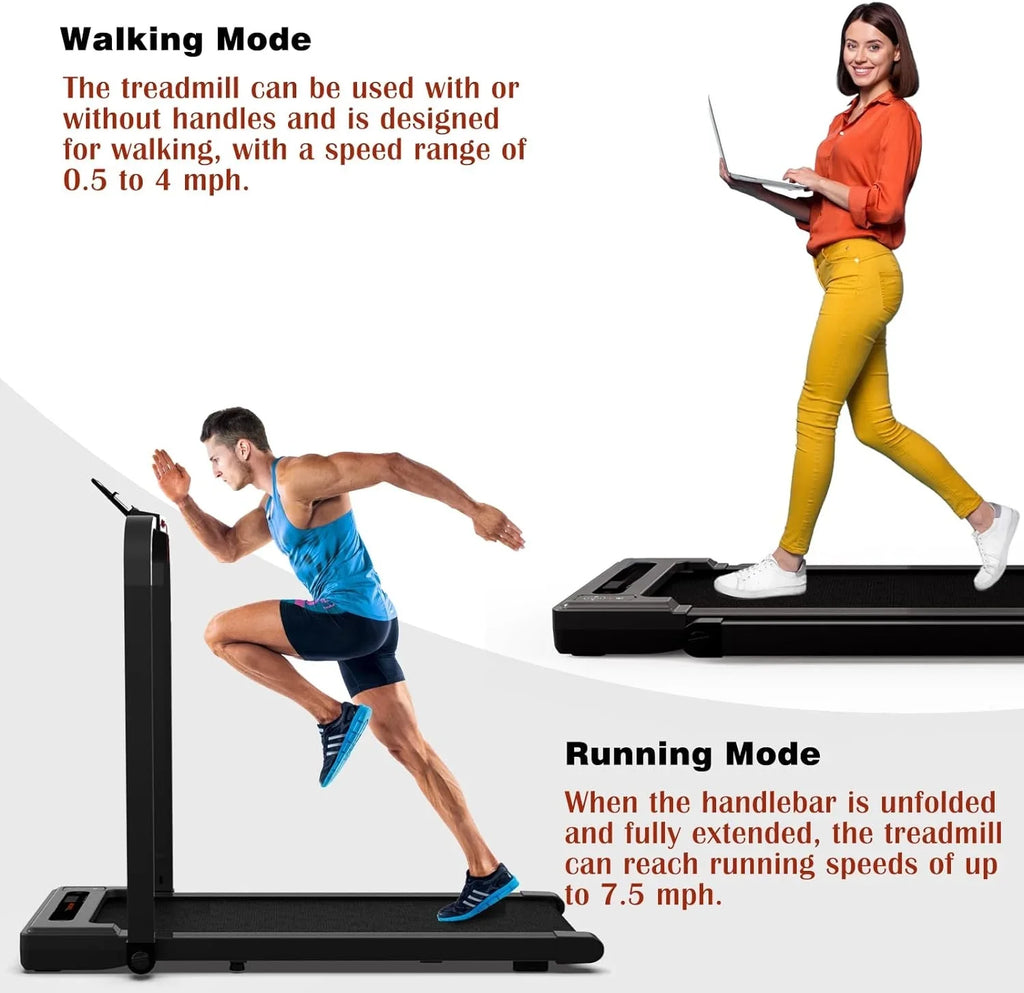 Walking Pad Treadmill, Under Desk Treadmill, Stable and Tough 300 Lb Capacity Treadmills for Home Small, Installation-Free with Remote Control