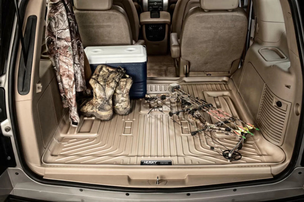 Husky by RealTruck Weatherbeater Series Cargo Liner behind 3rd Row Black Compatible with 21 Chevrolet Suburban/GMC Yukon XL Compatible with select: 2021-2023 Cadillac Escalade