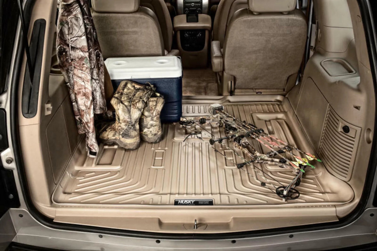 Husky by RealTruck Weatherbeater Series Cargo Liner behind 3rd Row Black Compatible with 21 Chevrolet Suburban/GMC Yukon XL Compatible with select: 2021-2023 Cadillac Escalade
