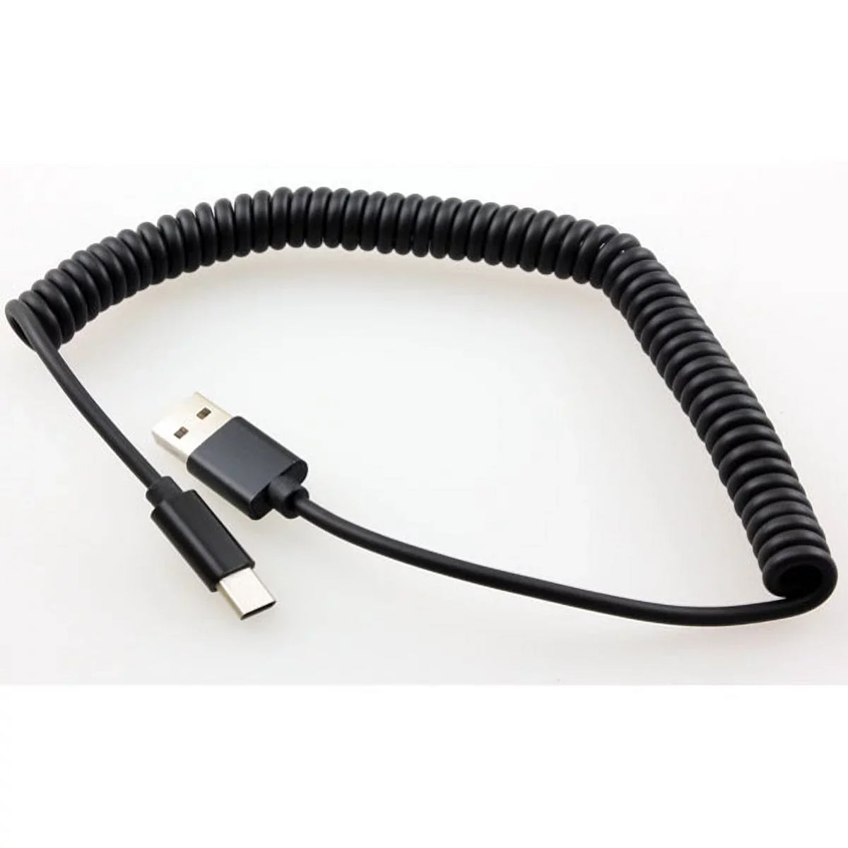 Type-C Coiled USB Cable w 3-Port USB 42W Quick Car Charger Z3R for Galaxy Note 10 Plus Fold A9 A50 A20 A10e - Sonim XP8 XP3 - Xperia 5 10 Plus 1 - Xiaomi Redmi Note 7, Mi Mix 2 9T