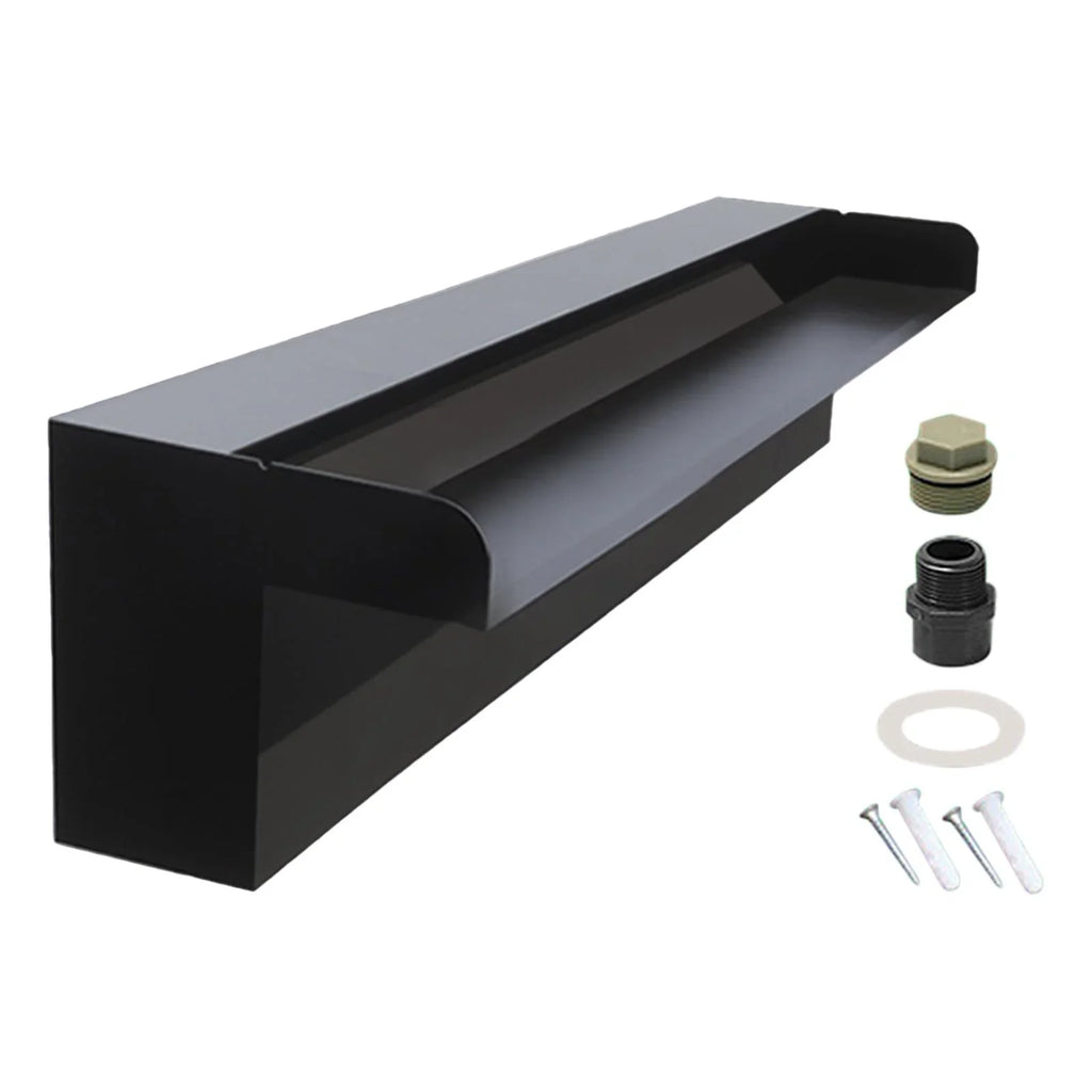oshhnii Liquid Spillway Pool Fountain Stainless Steel, Feature Spillway for Hot Spring Pond Hotel Lobby, SPA Wall Mount