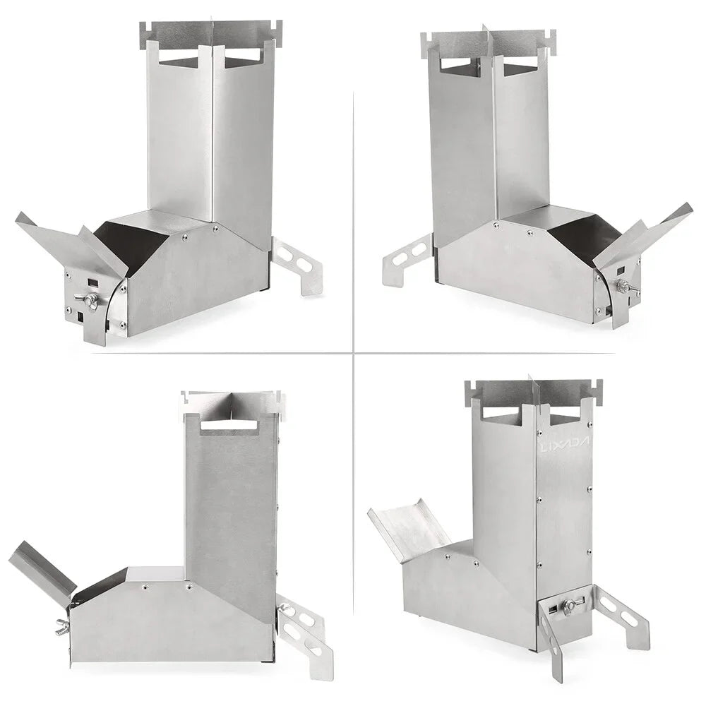Lixada furnace,Tent Stove Picnic Bbq Wood Stainless Steel Stove Camp TentCollapsible Stainless Steel Stove With Handle Wood HuntersTent Stove Wood Stove Wood Stove Stove
