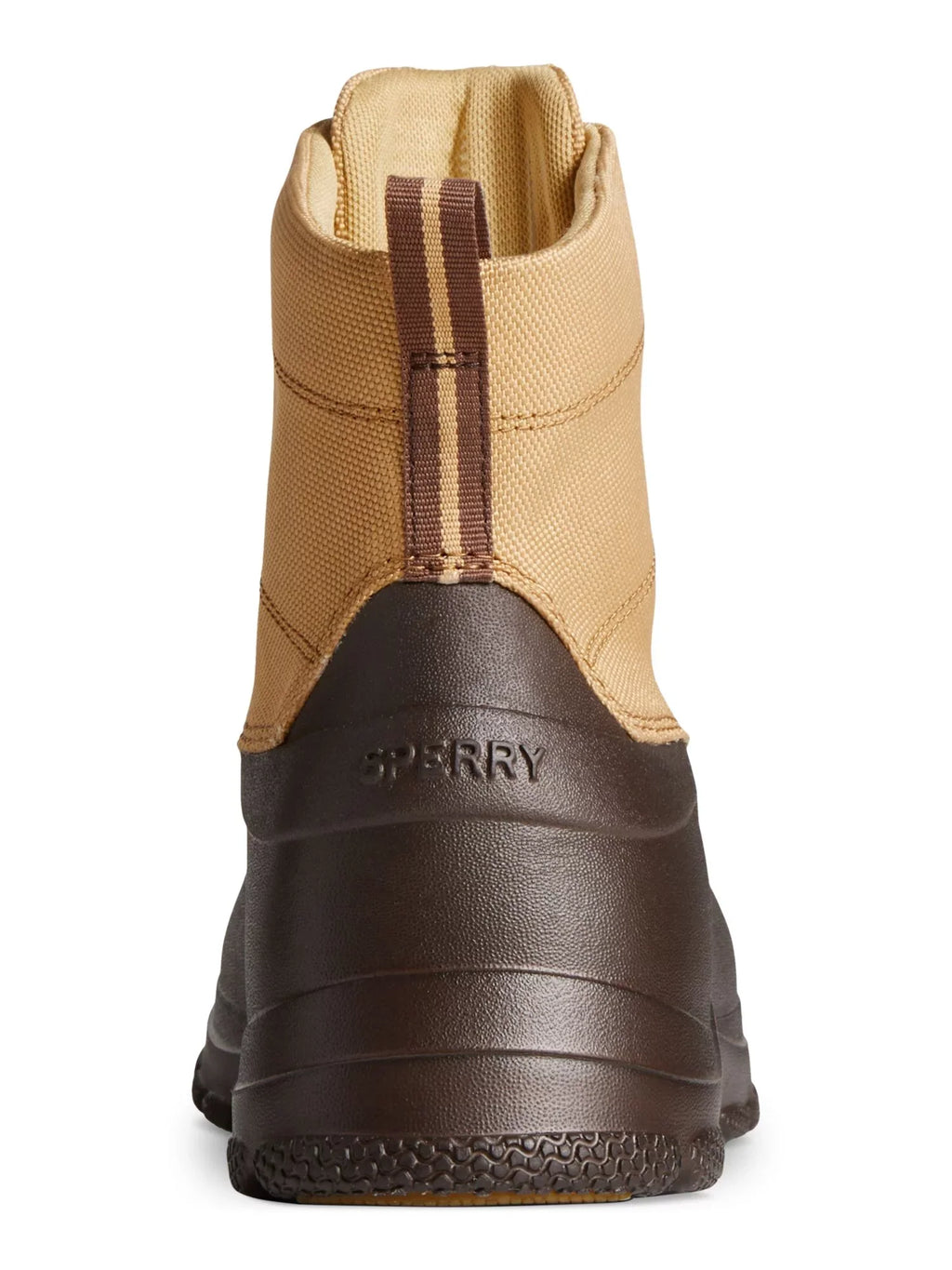 SPERRY Mens Beige Mixed Media Liquid Pull Tab Cushioned Lightweight Round Toe Lace-Up Duck Boots 7