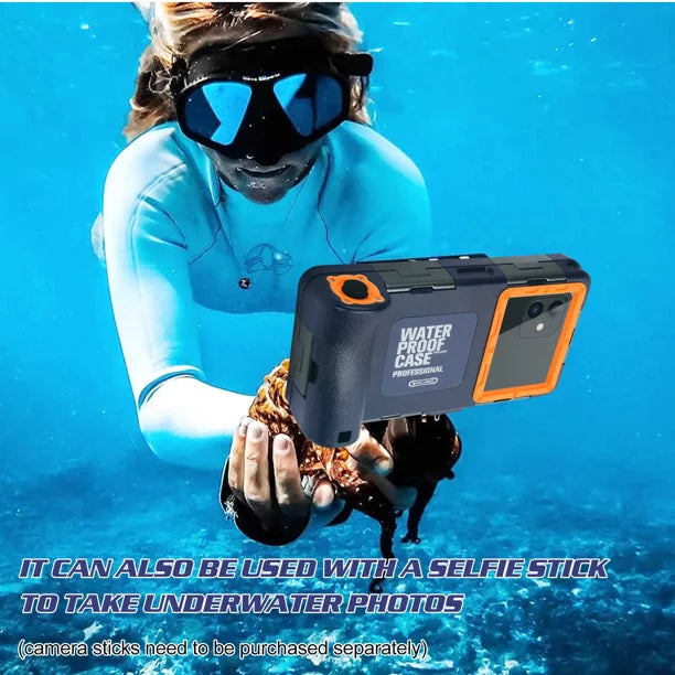 UrbanX Professional [15m/50ft] Swimming Diving Surfing Snorkeling Photo Video Liquid Protective Case Liquid Housing for P77 And all Phones Up to 6.9 Inch LCD with Lanyard